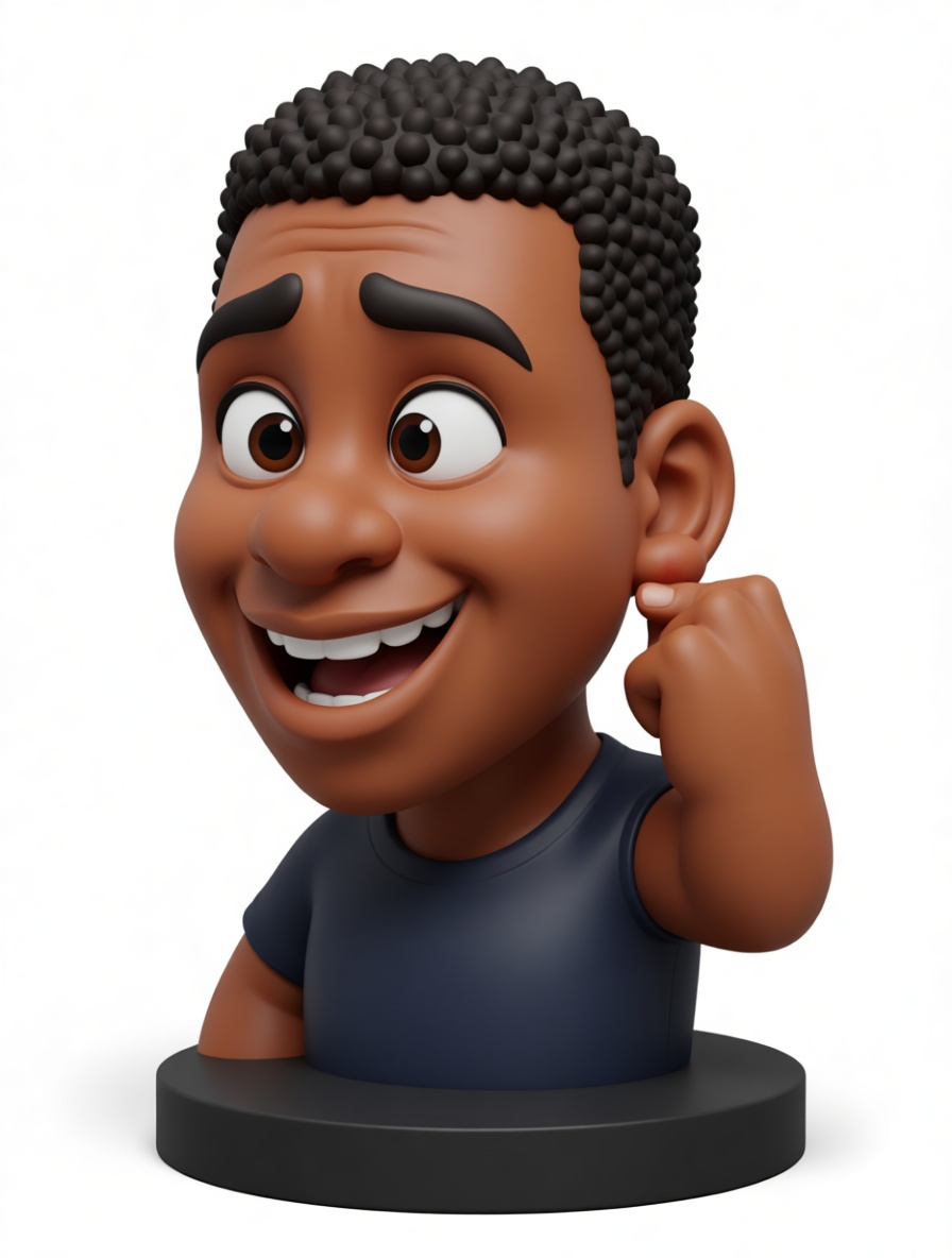 Happy Cartoon Boy Bust free 3D printable STL