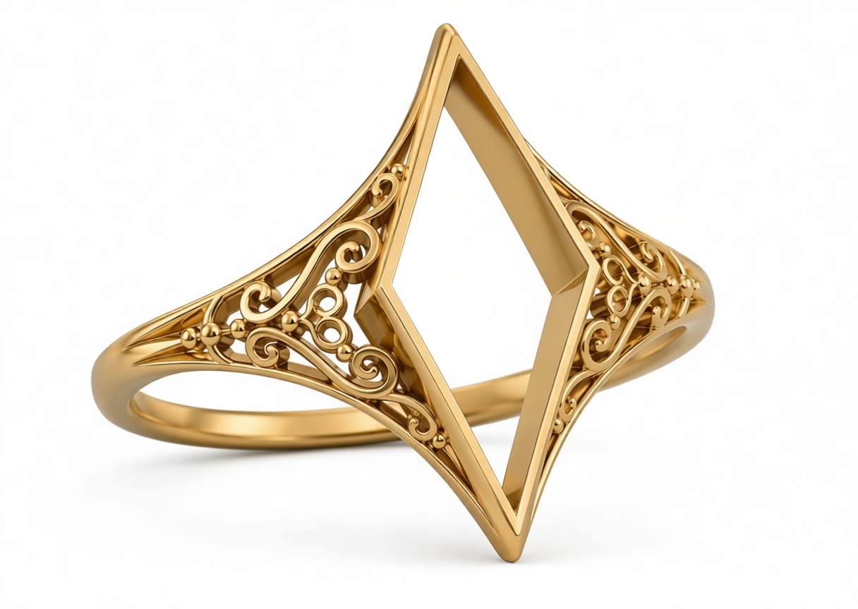 Ornate Diamond Ring free 3D printable STL