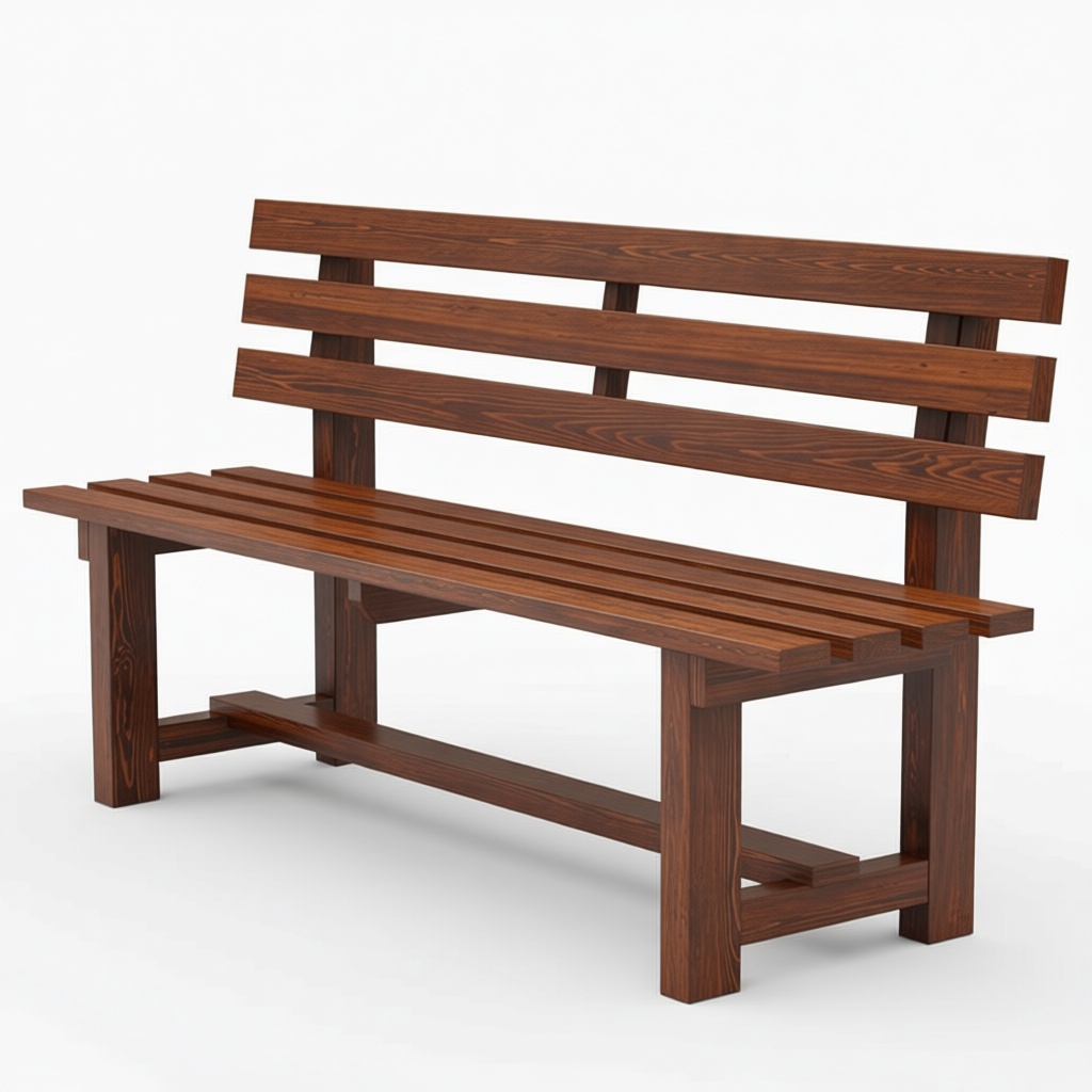 Wooden Garden Bench free 3D printable STL
