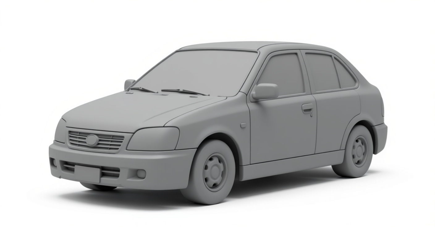 1990s Compact Hatchback Model free 3D printable STL