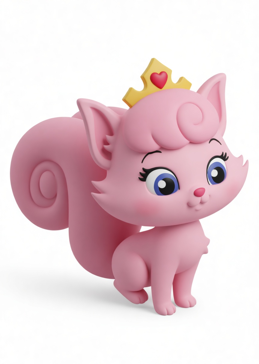 Pink Squirrel Figurine - Free 3D Printable STL File