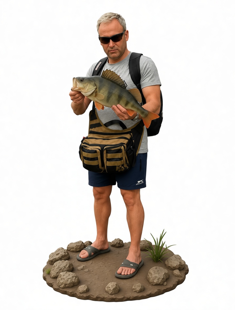 Man Holding Perch Figurine free 3D printable STL
