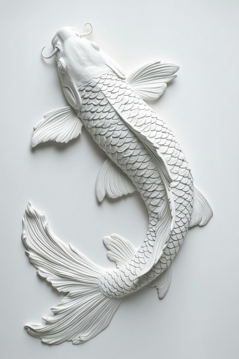 Koi Fish Sculpture free 3D printable STL