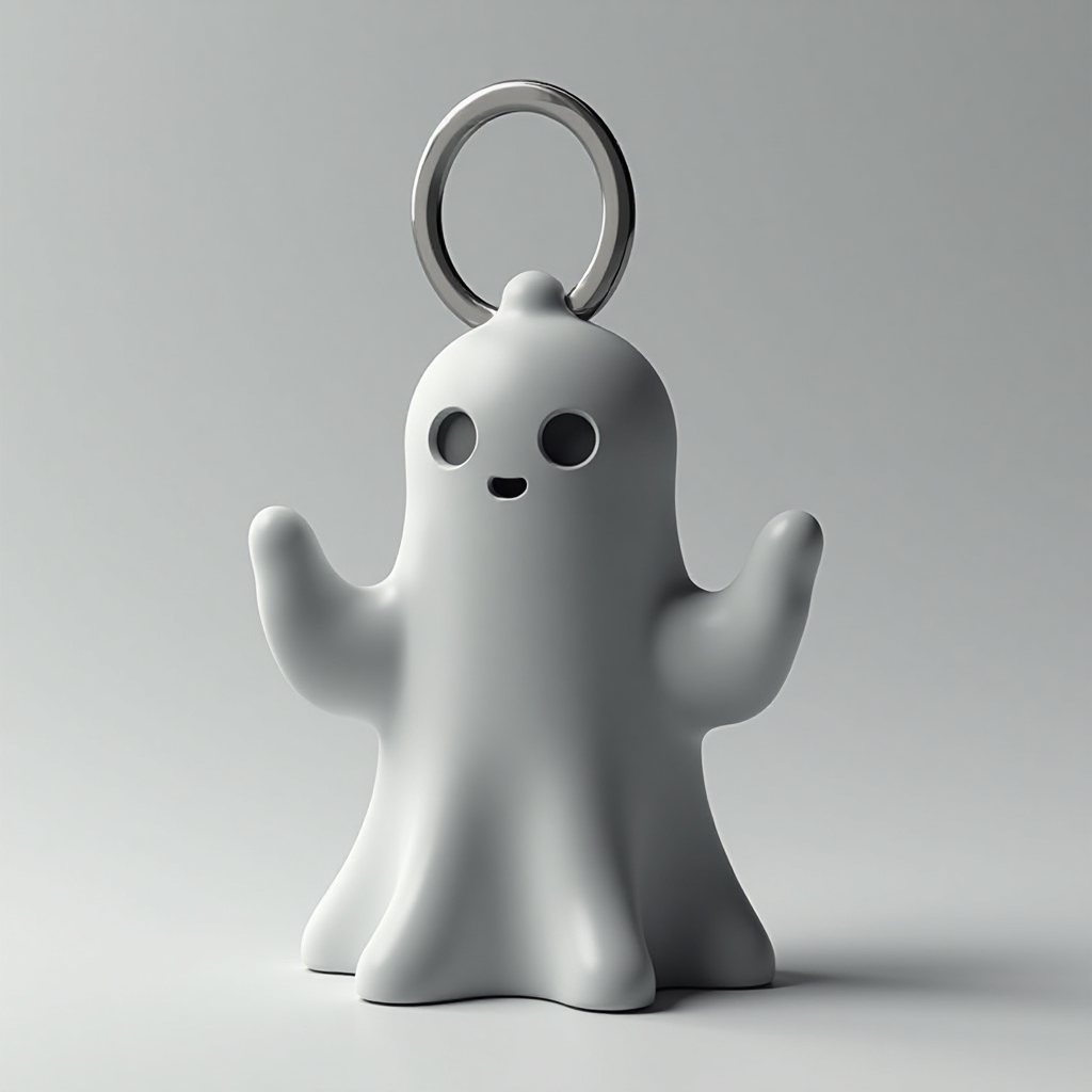 Cute Ghost Keyring free 3D printable STL