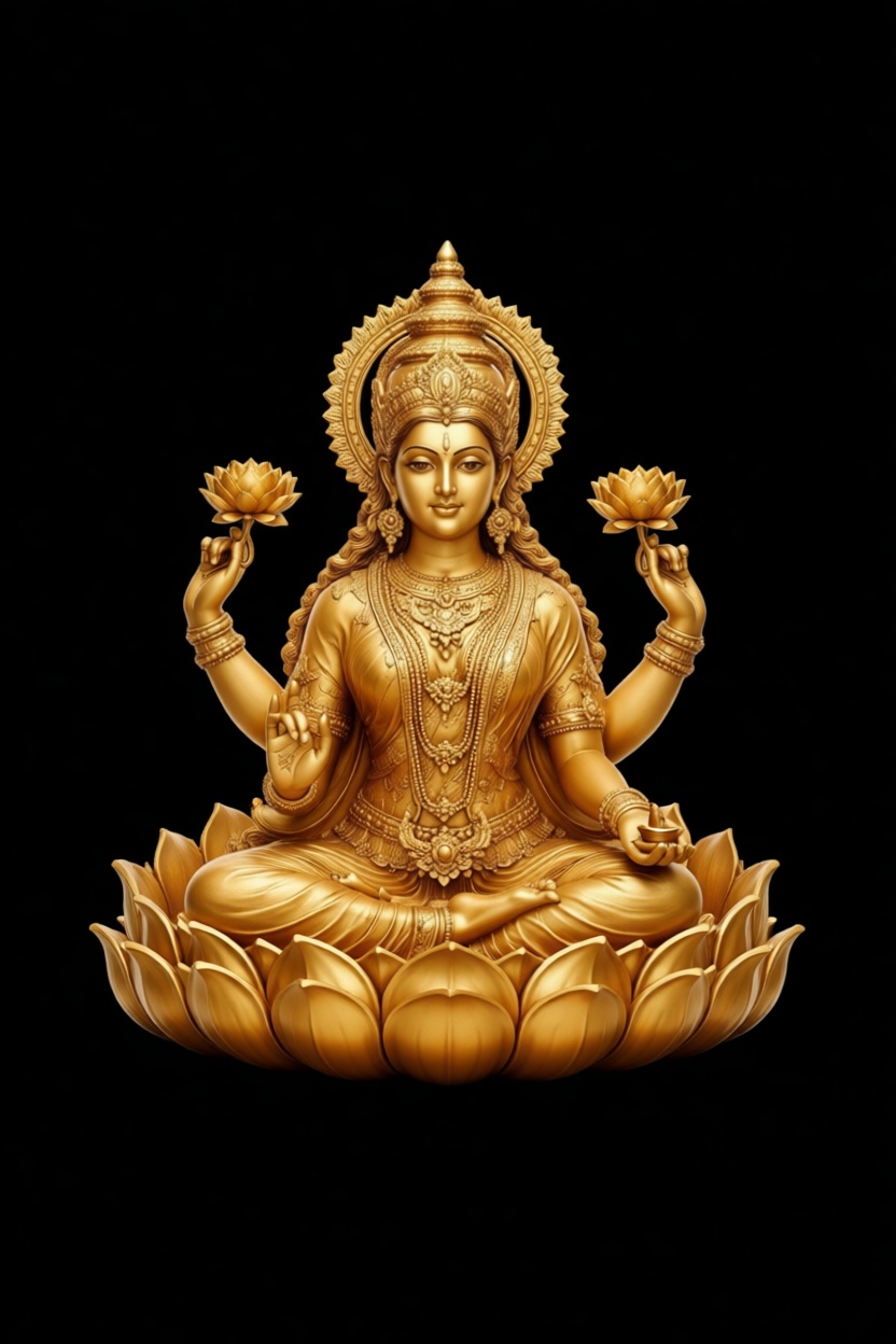 Lakshmi Goddess Statue free 3D printable STL