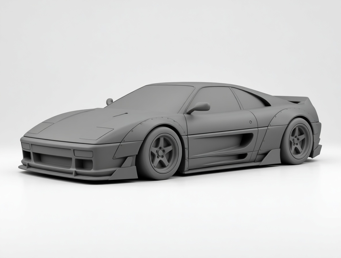 Ferrari F355 Widebody Model free 3D printable STL