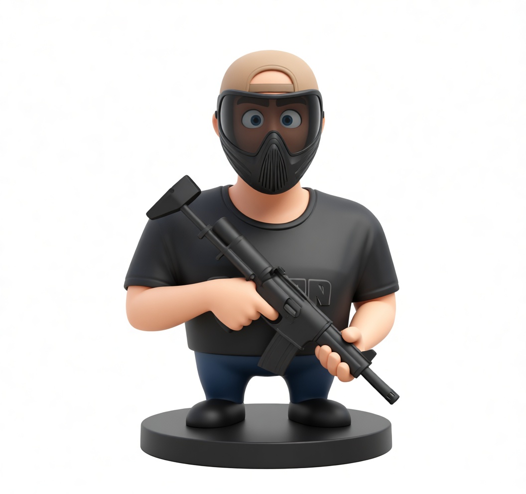 Paintball Player Figurine free 3D printable STL