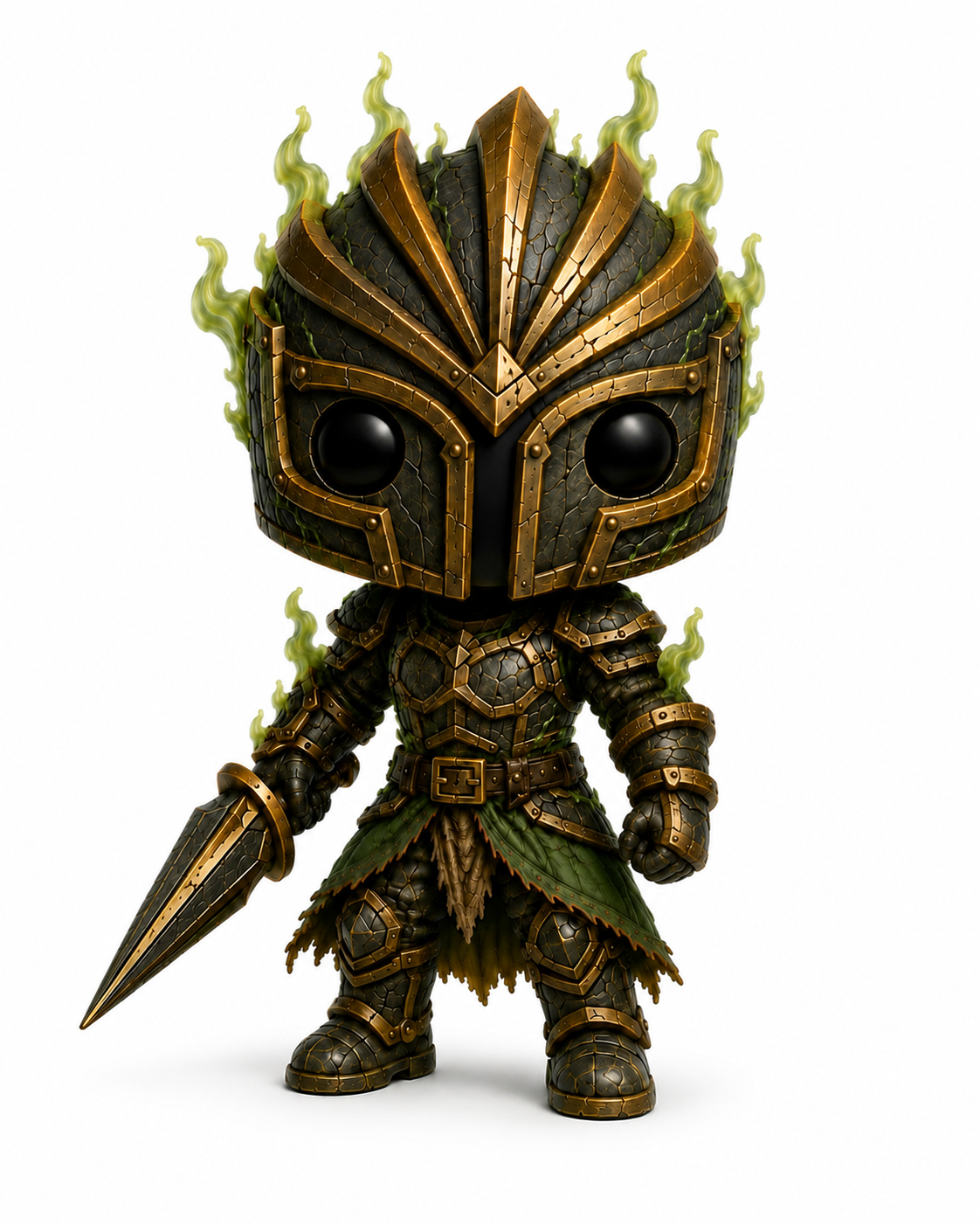 Fiery Knight Figurine free 3D printable STL