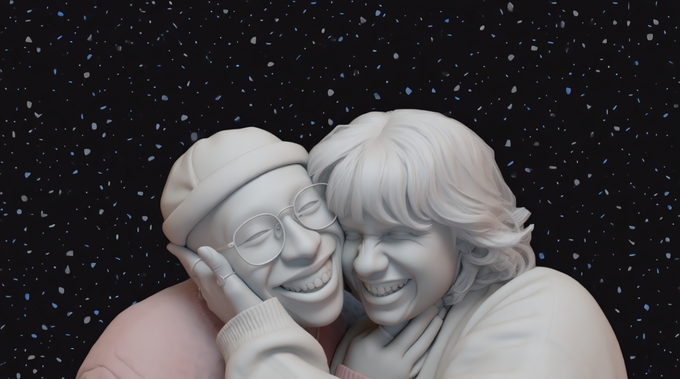Joyful Couple Bust free 3D printable STL