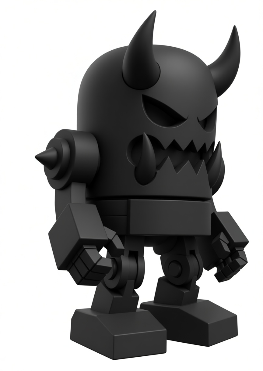 Demon Robot Figurine free 3D printable STL