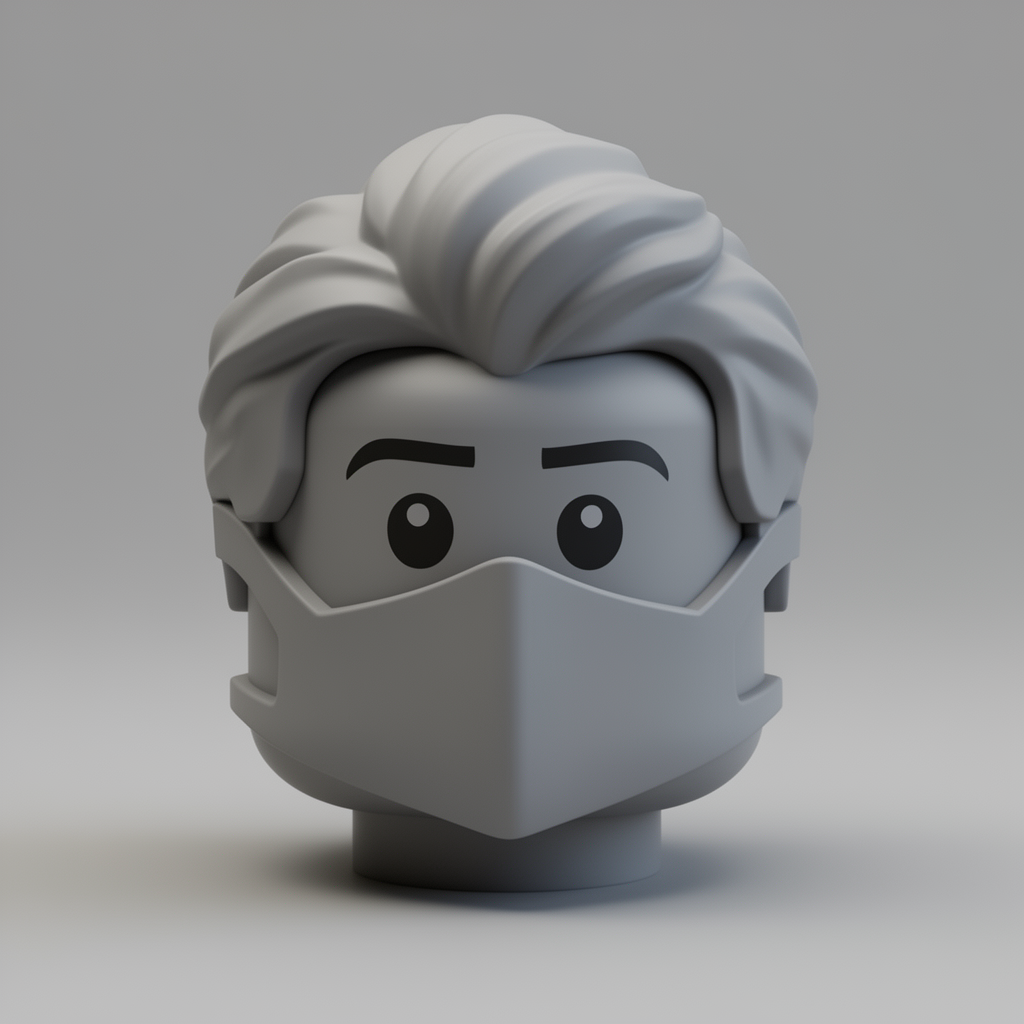 Superhero Lego Head Figurine free 3D printable STL