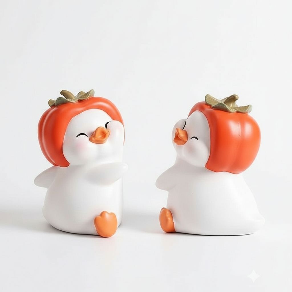 Penguin with Pumpkin Hat Figurine free 3D printable STL