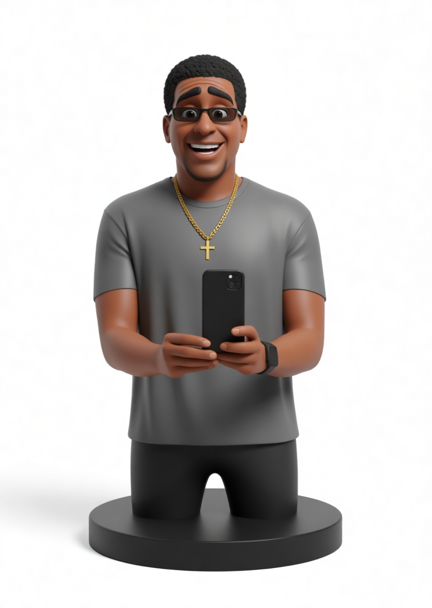 Happy Man Bust free 3D printable STL
