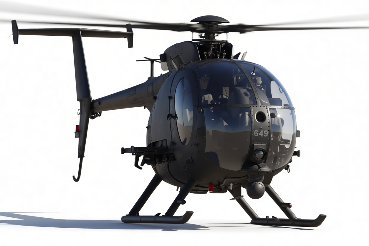 MD 500 Defender Helicopter Model free 3D printable STL