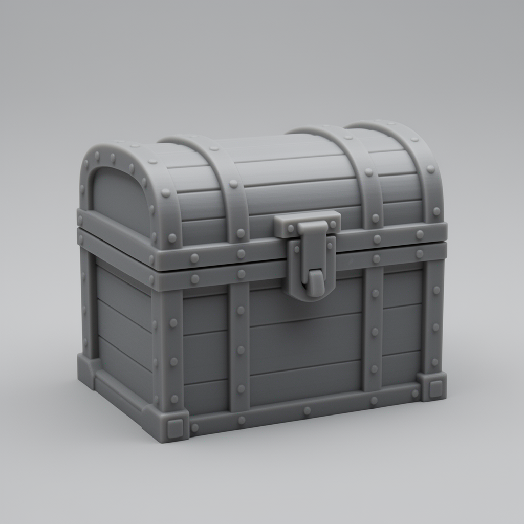 Treasure Chest Model free 3D printable STL