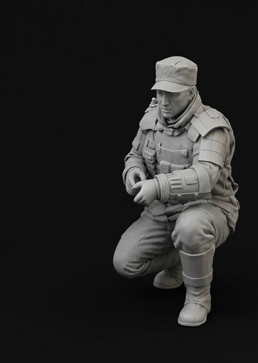 Modern Soldier Figurine free 3D printable STL