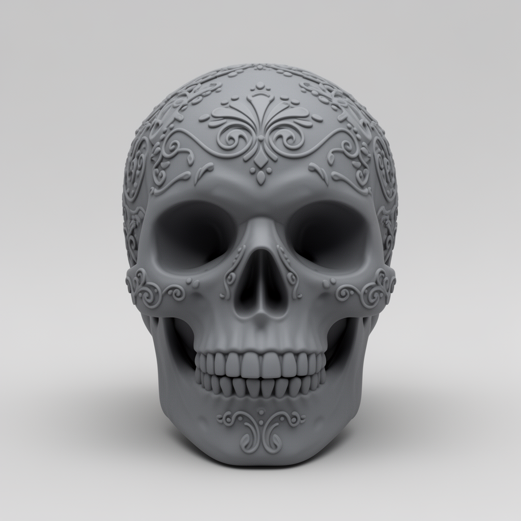 Decorative Skull Sculpture free 3D printable STL