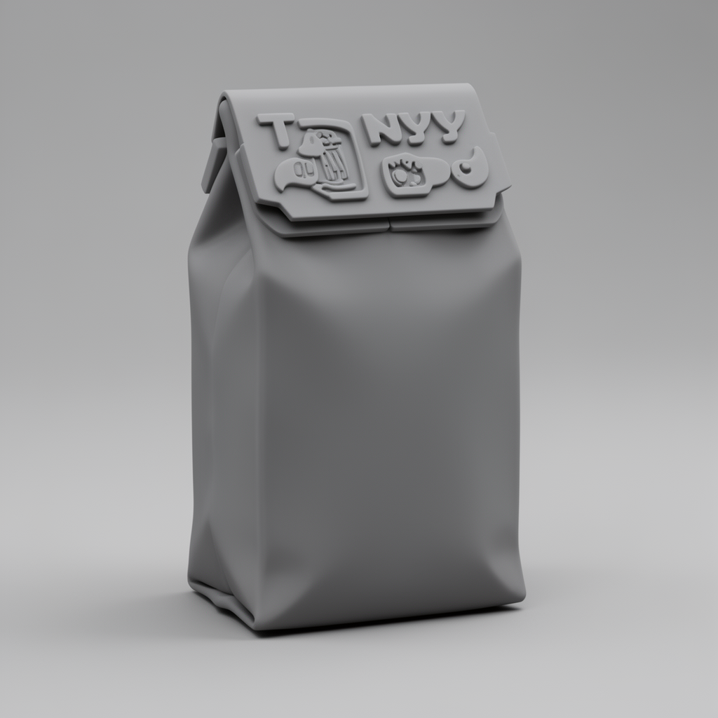 Small Flour Package Model free 3D printable STL