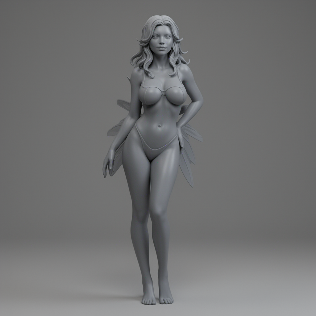 Nymph Fantasy Figurine free 3D printable STL