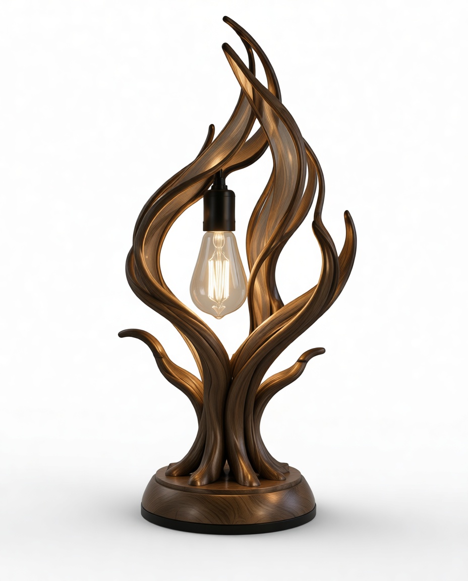 Flame Shape Lamp free 3D printable STL