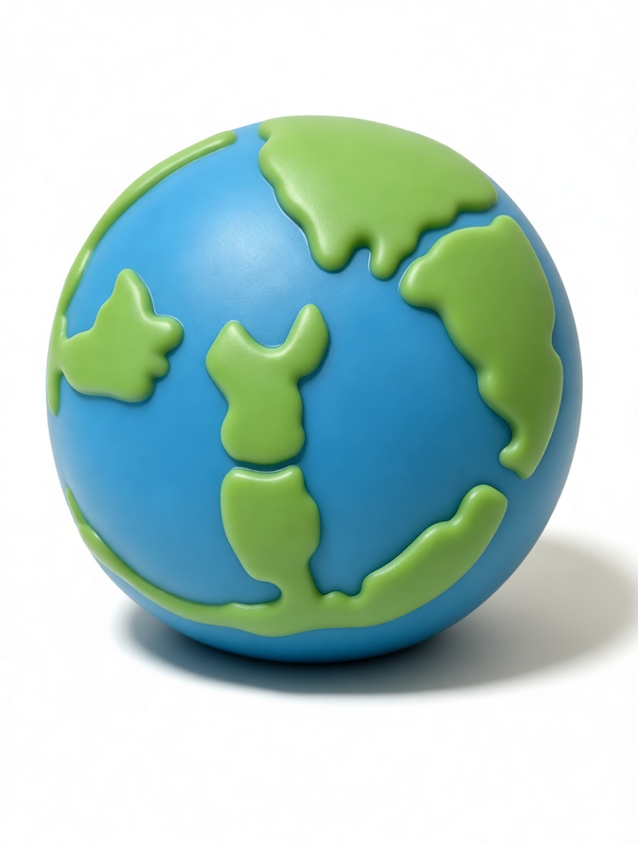Stylized Earth Globe free 3D printable STL