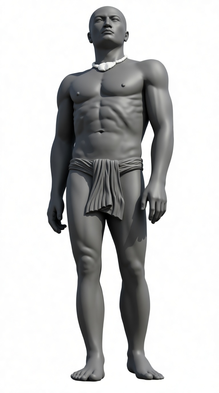Polynesian Warrior Figurine free 3D printable STL