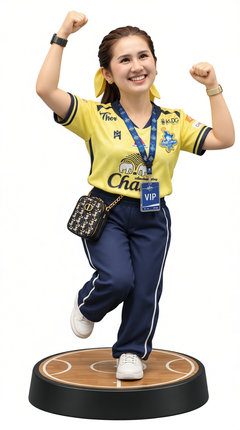 Female Sports Fan Figurine free 3D printable STL