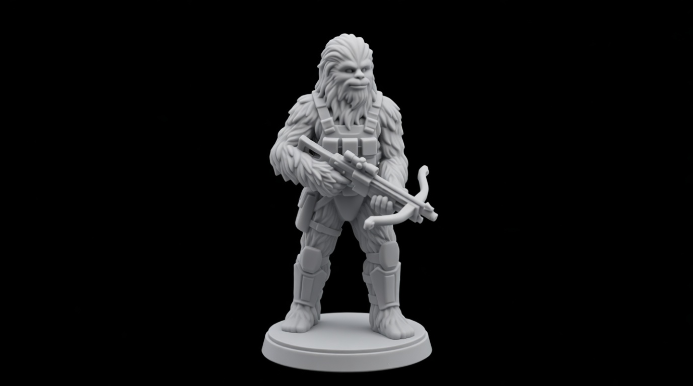 Wookiee Warrior Figurine free 3D printable STL
