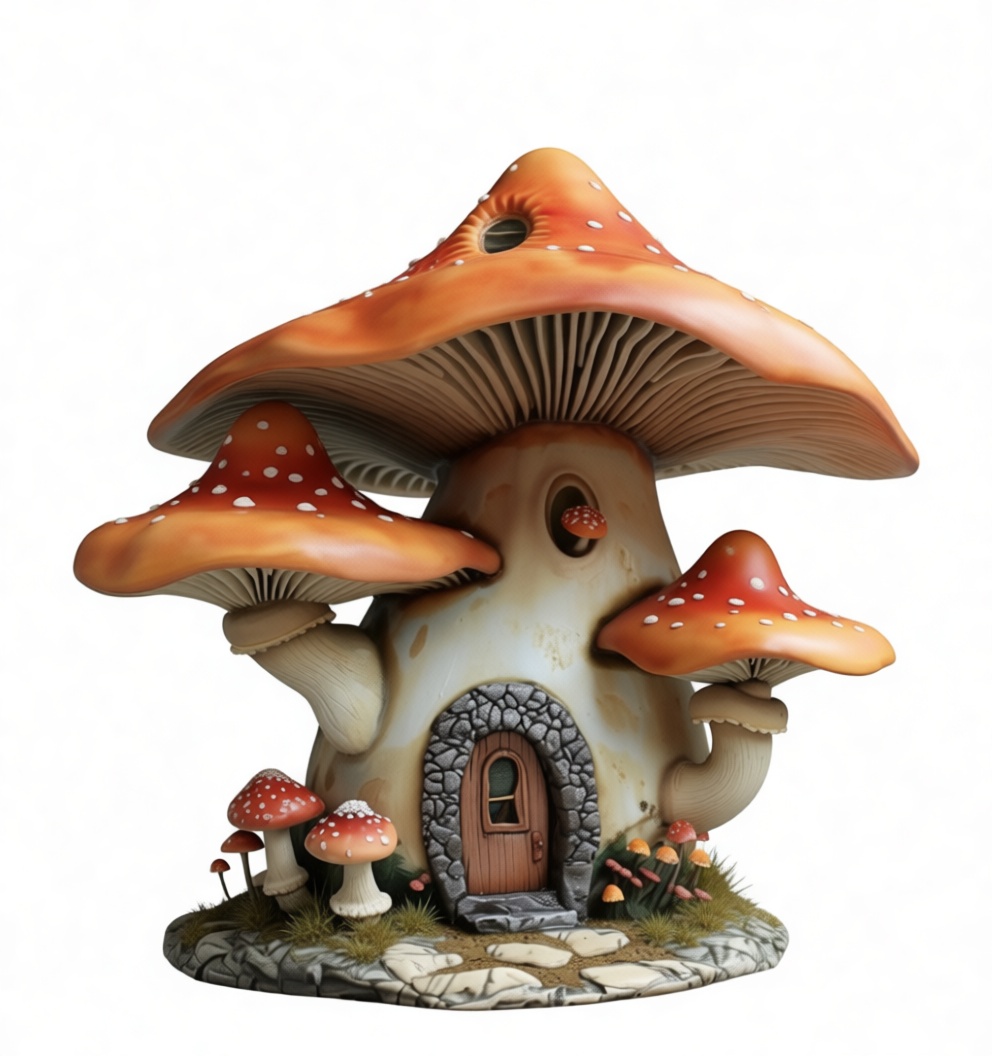 Mushroom House Model free 3D printable STL
