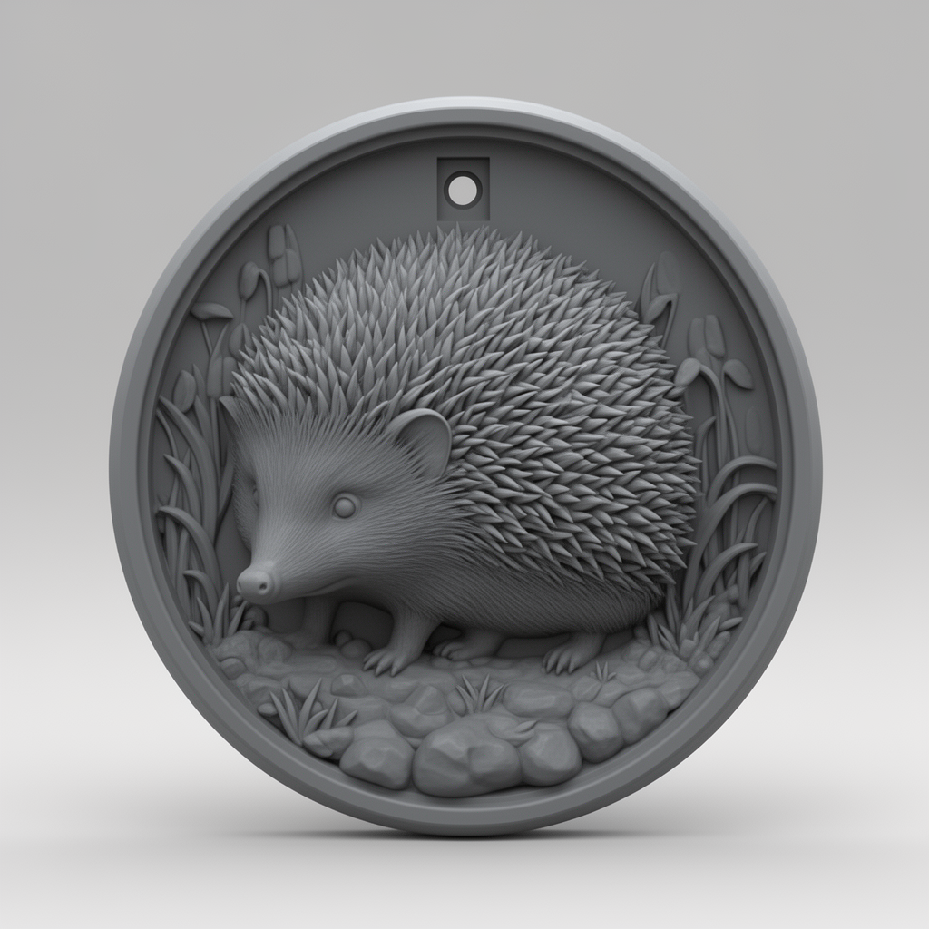 Hedgehog Habitat Plaque free 3D printable STL