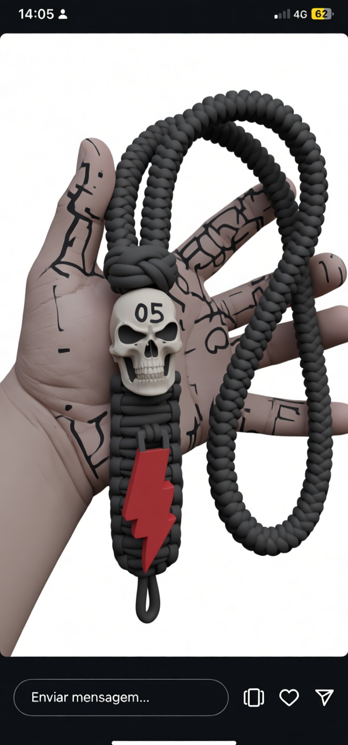 Skull and Lightning Pendant free 3D printable STL