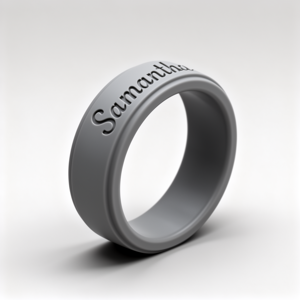 Samantha Engraved Wedding Ring free 3D printable STL