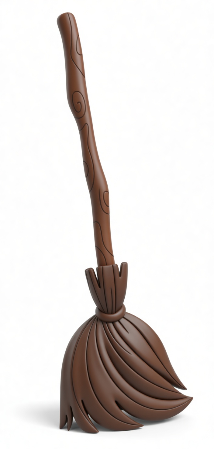 Stylized Witch Broom Figurine free 3D printable STL
