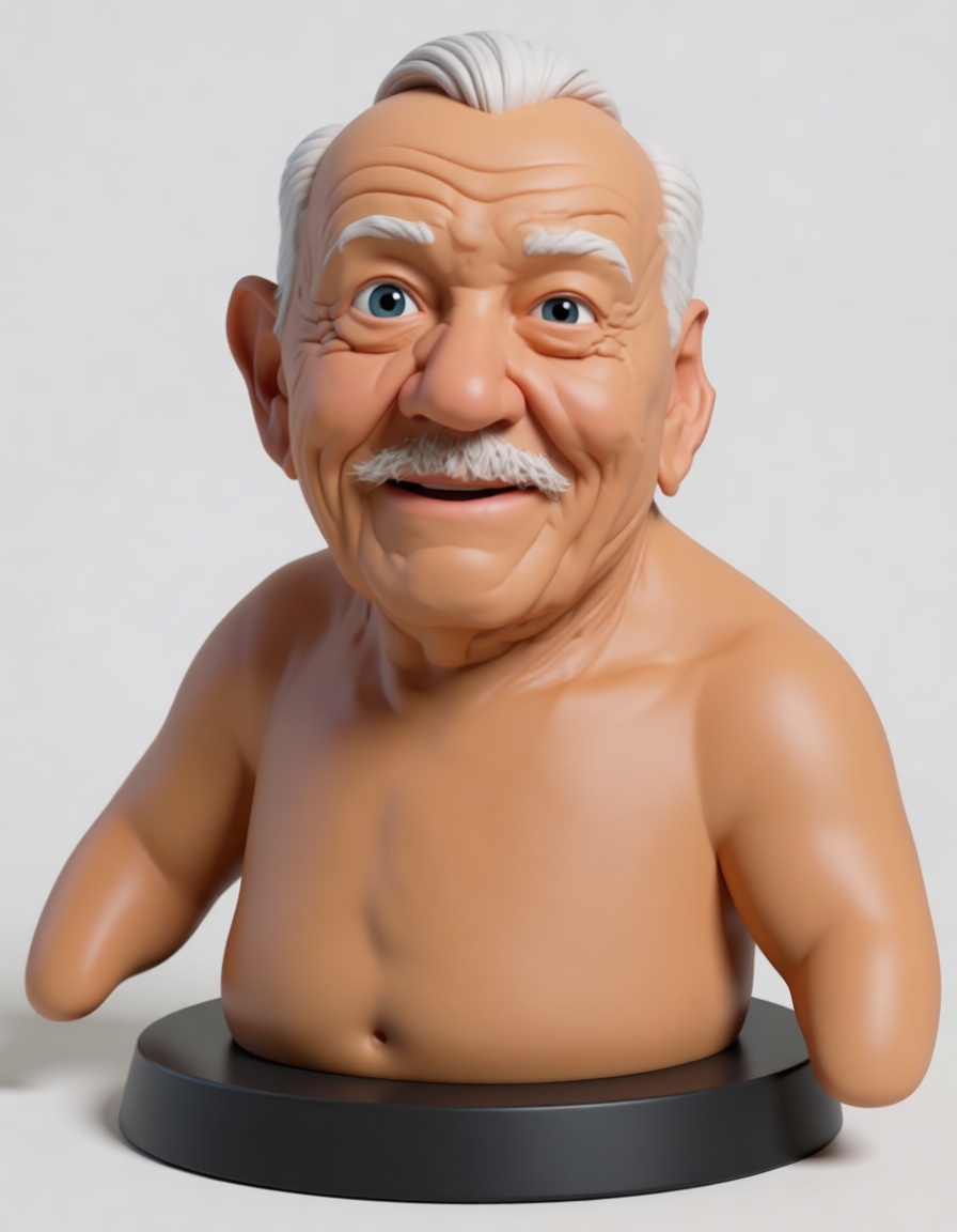 Elderly Man Bust free 3D printable STL