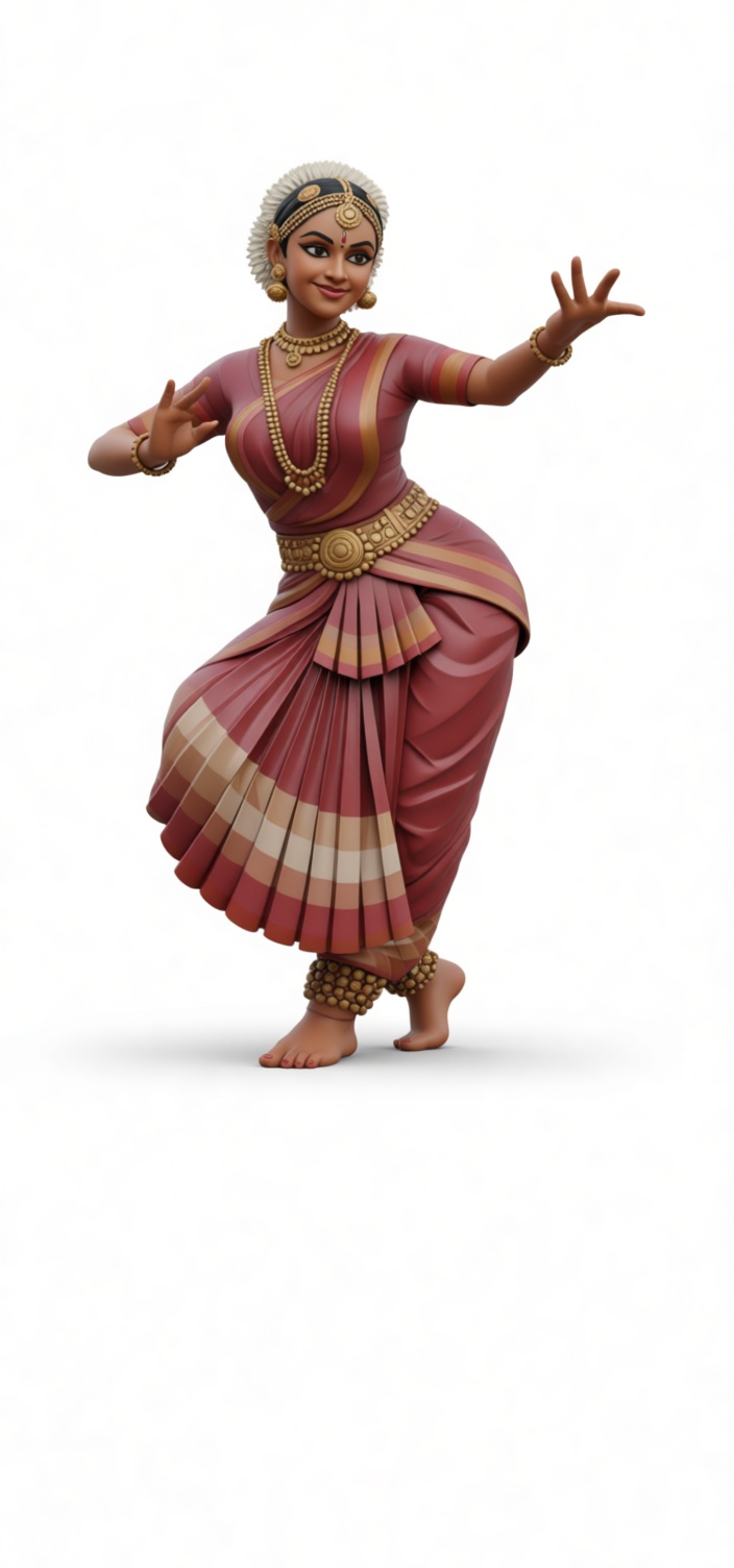 Bharatanatyam Dancer Figurine free 3D printable STL