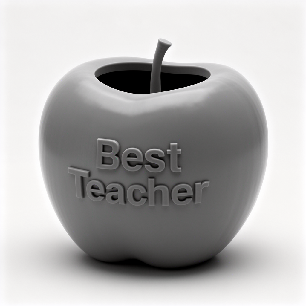 Best Teacher Apple Pen Holder free 3D printable STL
