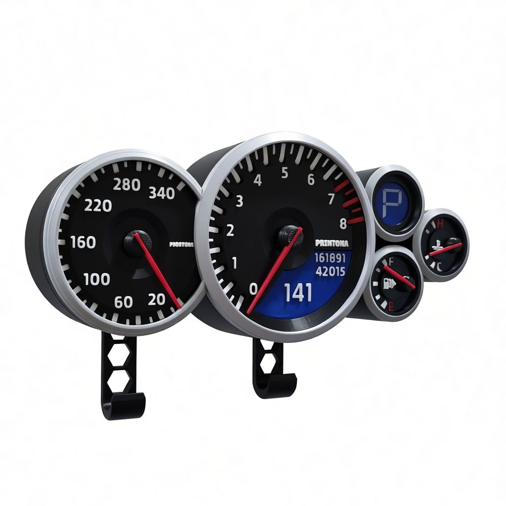 Car Dashboard Gauge Model free 3D printable STL