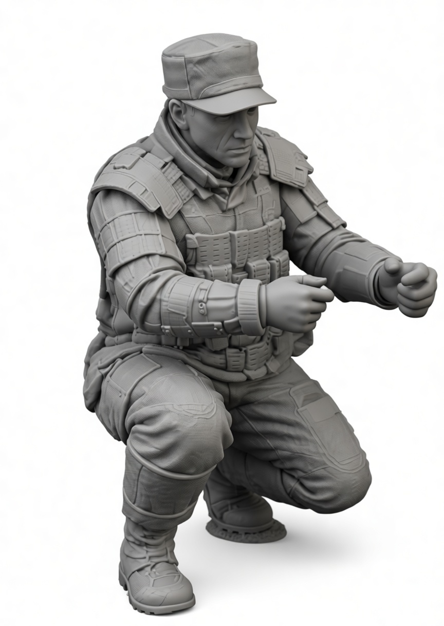 Modern Soldier Figurine free 3D printable STL