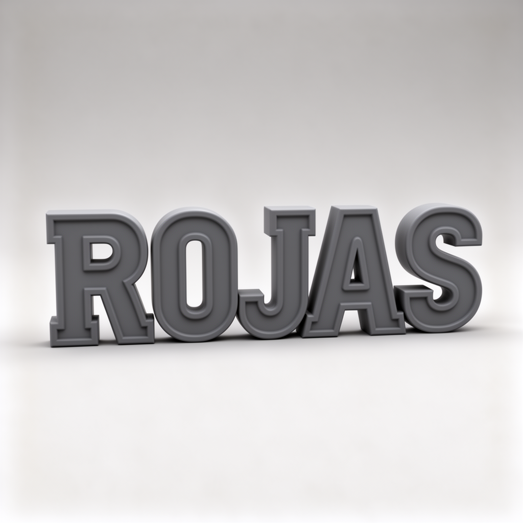 Rojas Baseball Letters Sculpture free 3D printable STL