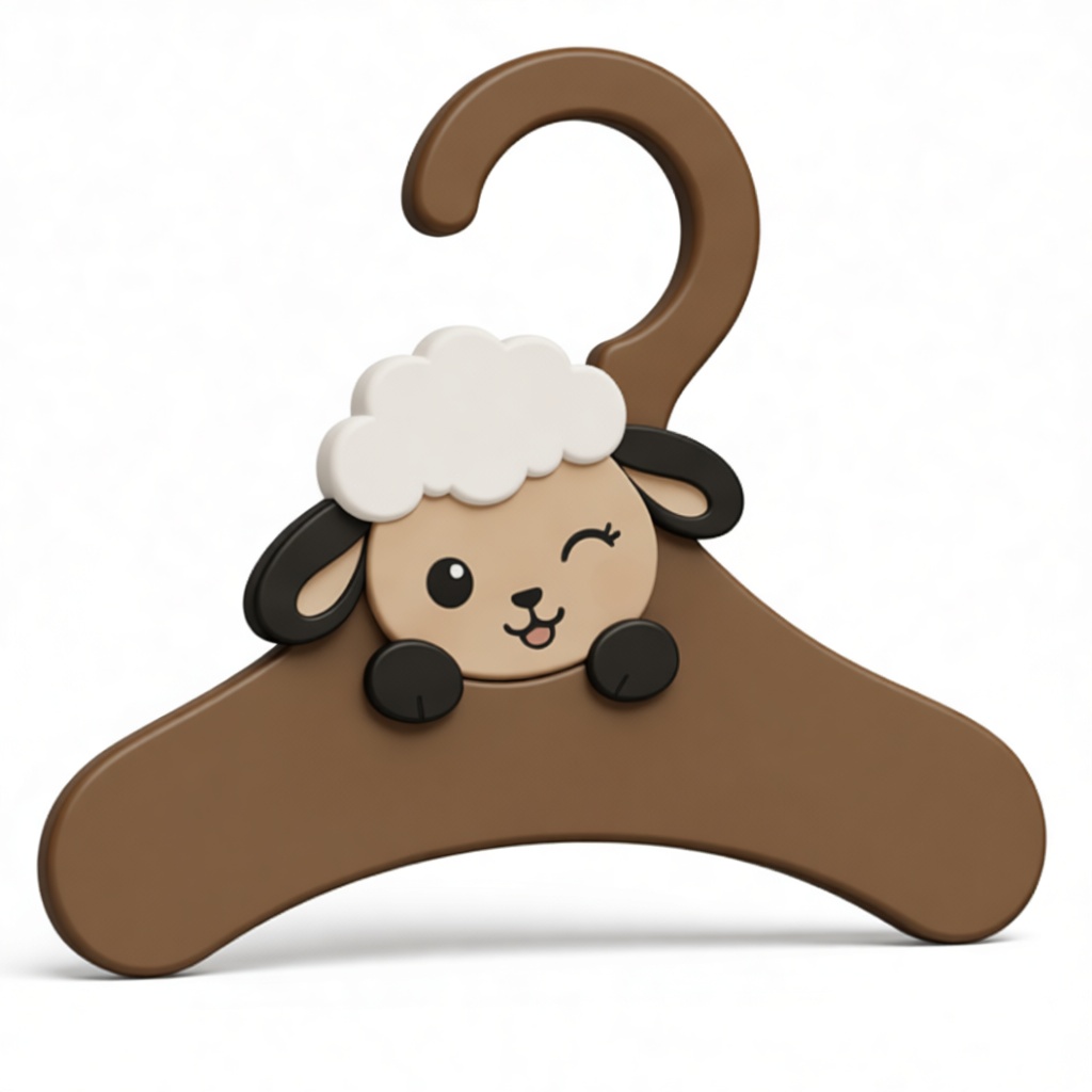 Winking Sheep Clothes Hanger free 3D printable STL
