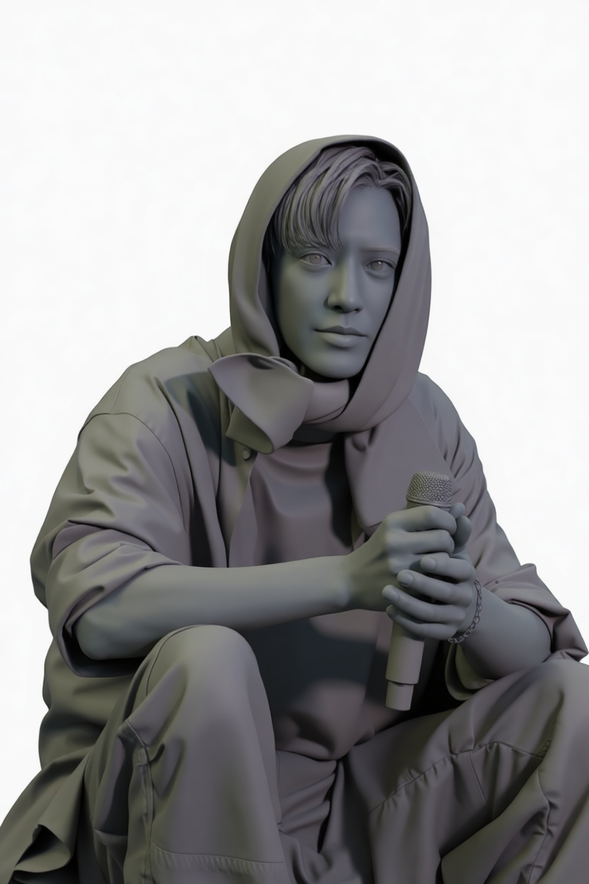 Male Singer Figurine free 3D printable STL