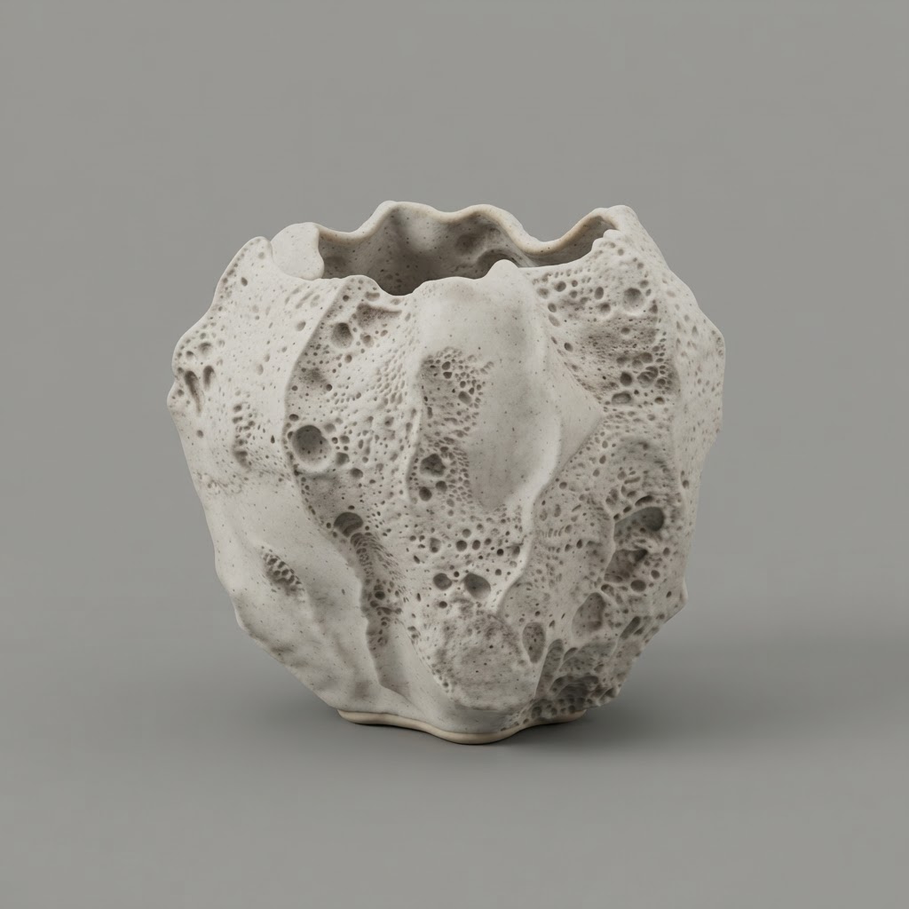 Porous Rock Vase Sculpture free 3D printable STL