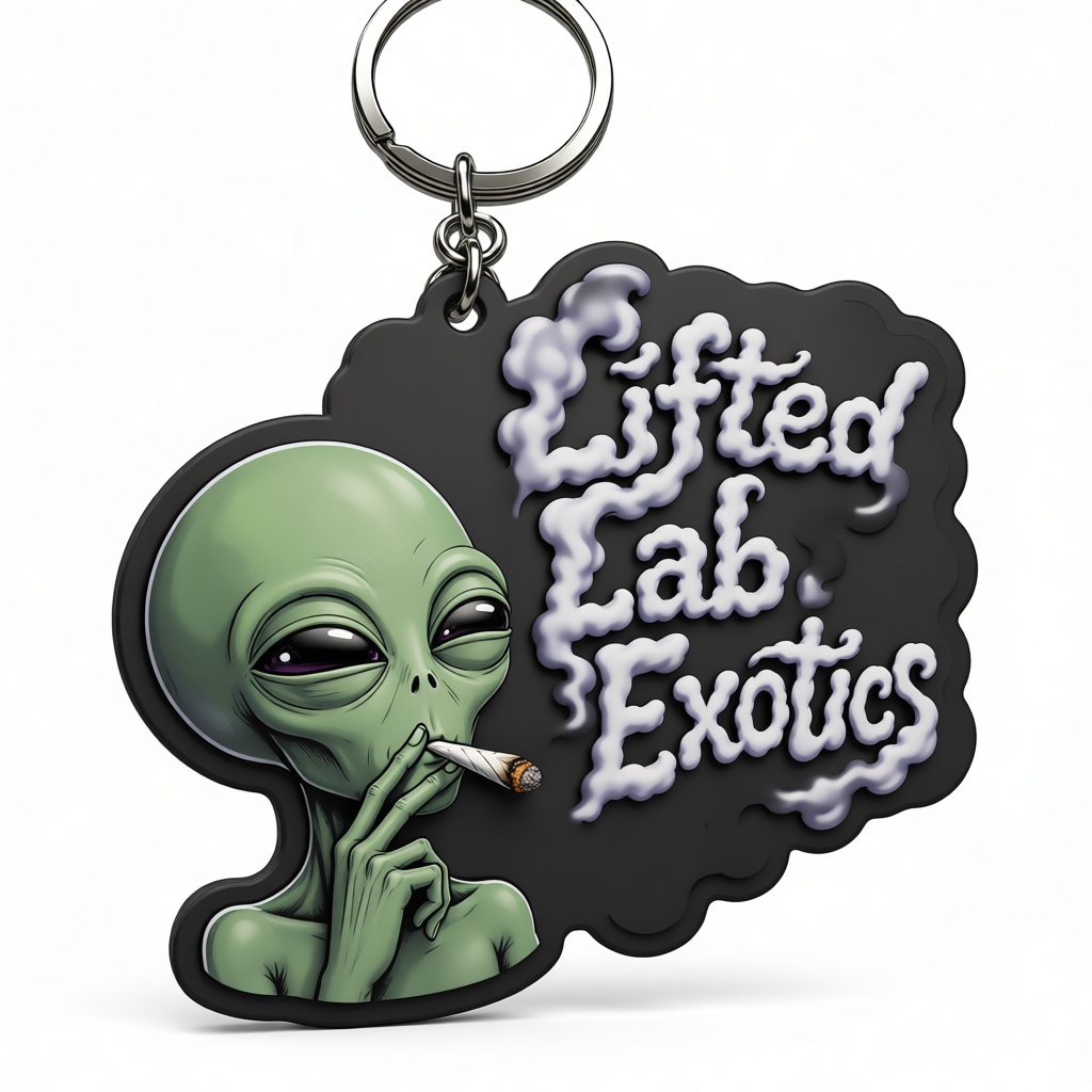 Smoking Alien Keychain free 3D printable STL