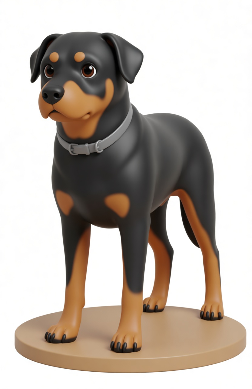 Rottweiler Dog Figurine free 3D printable STL