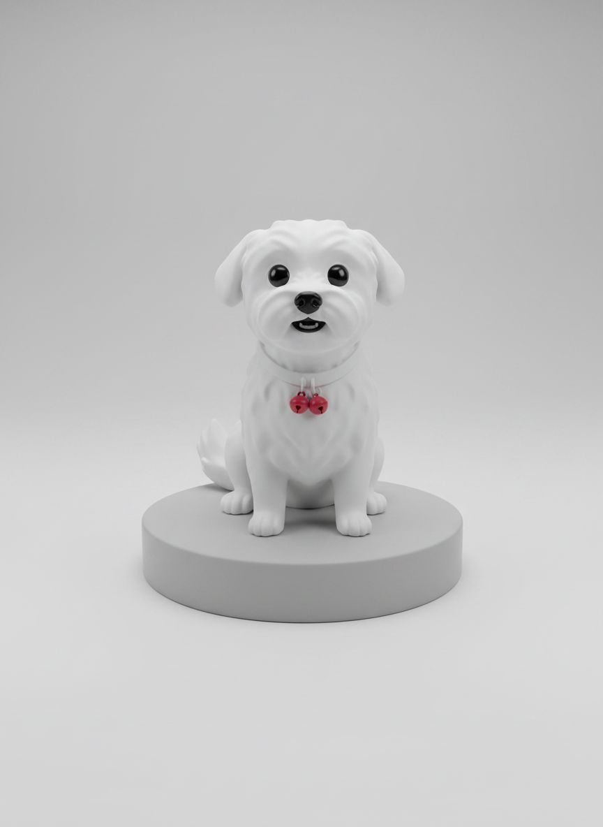 Maltese Dog Figurine free 3D printable STL