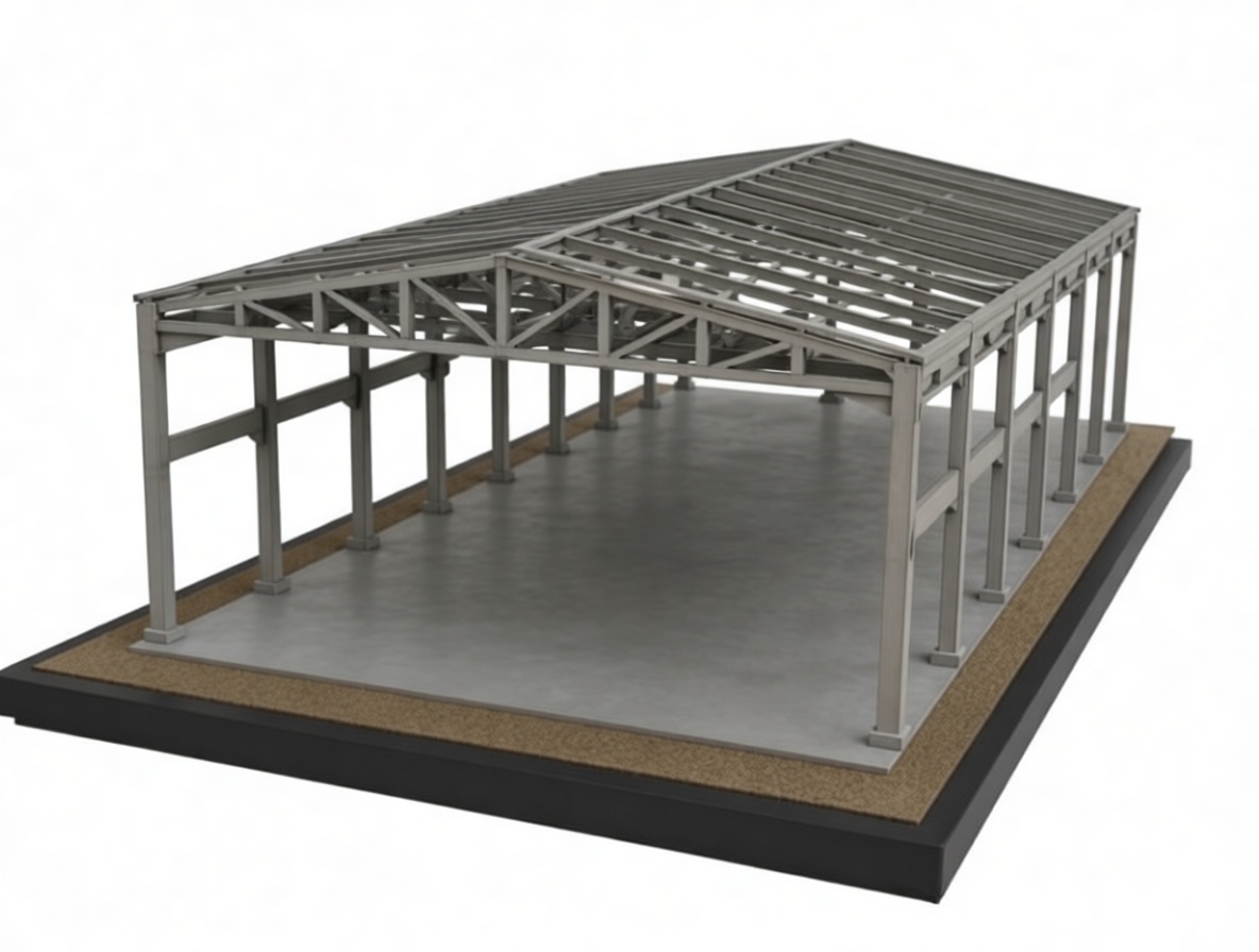 Steel Warehouse Structure Model free 3D printable STL