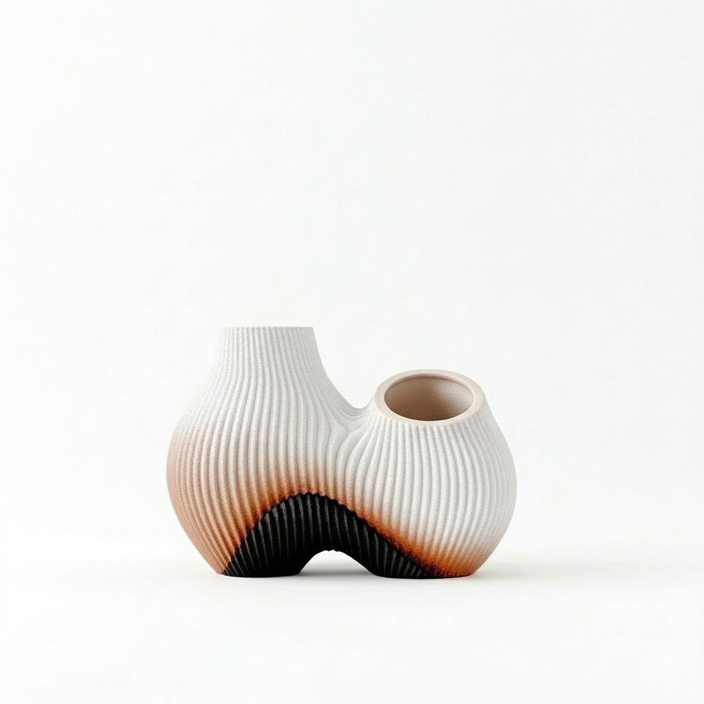 Modern Dual Vase Sculpture free 3D printable STL
