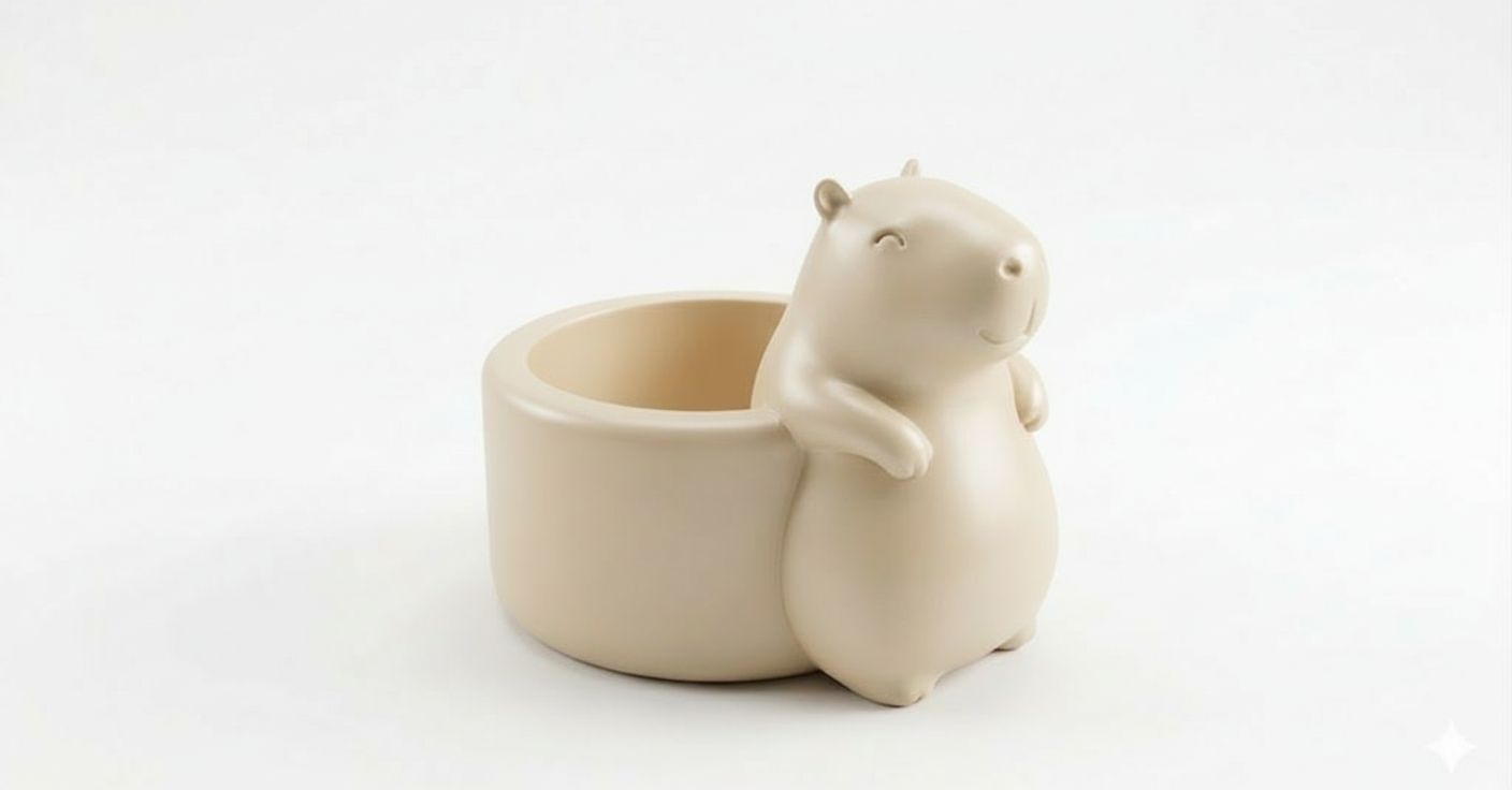 Capybara Planter Figurine free 3D printable STL