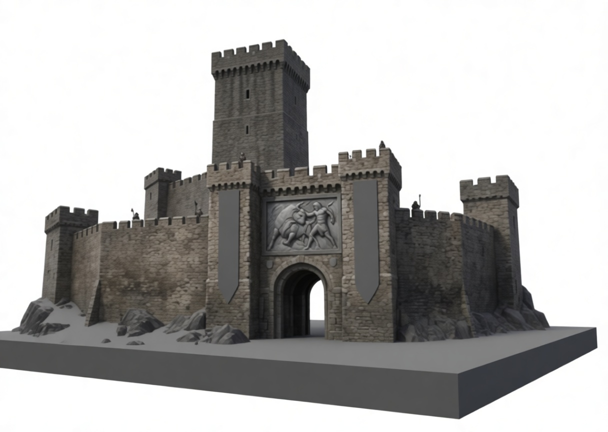 Medieval Castle Model free 3D printable STL