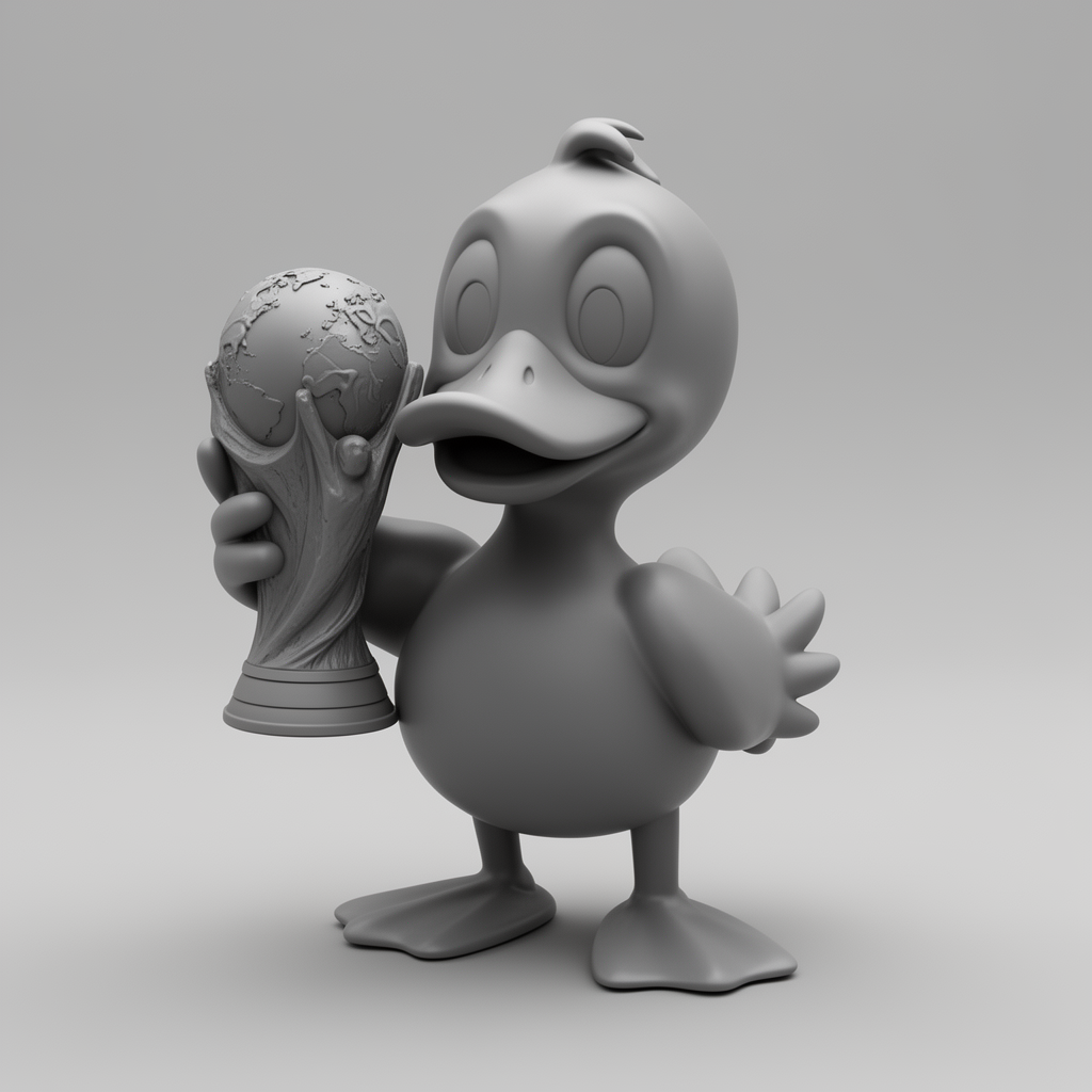 Cartoon Duck Figurine free 3D printable STL